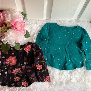 EUC Old Navy 2 long sleeve shorts 18-24M